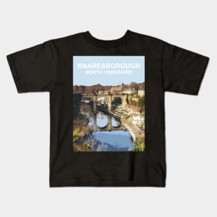 Knaresborough North Yorkshire England UK travel poster design Kids T-Shirt